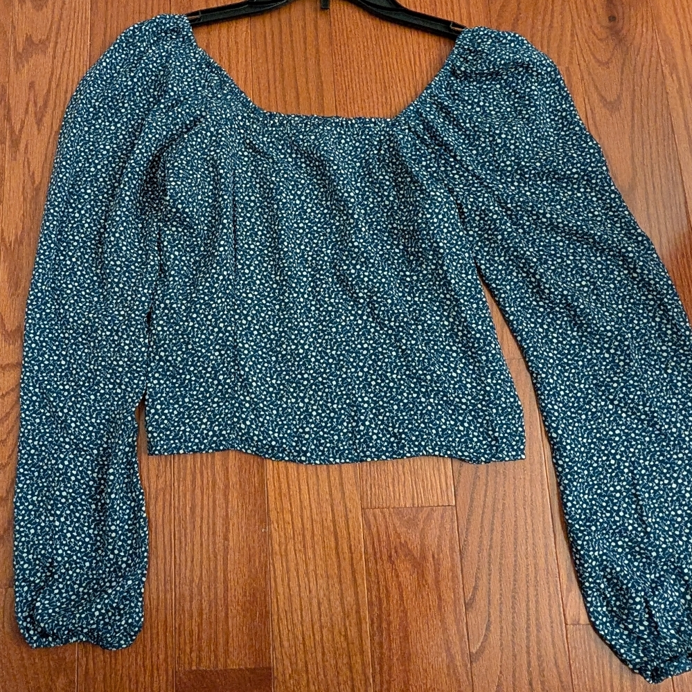 Floral Long Sleeve Blouse Abercrombie and Fitch